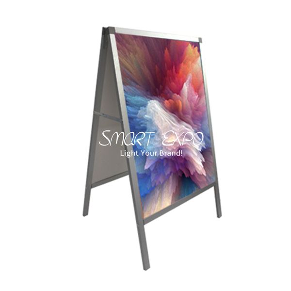 slide in a-frame advertising display double-sided indoor outdoor sidewalk stand
slide in a-frame advertising display double-sided indoor outdoor sidewalk stand