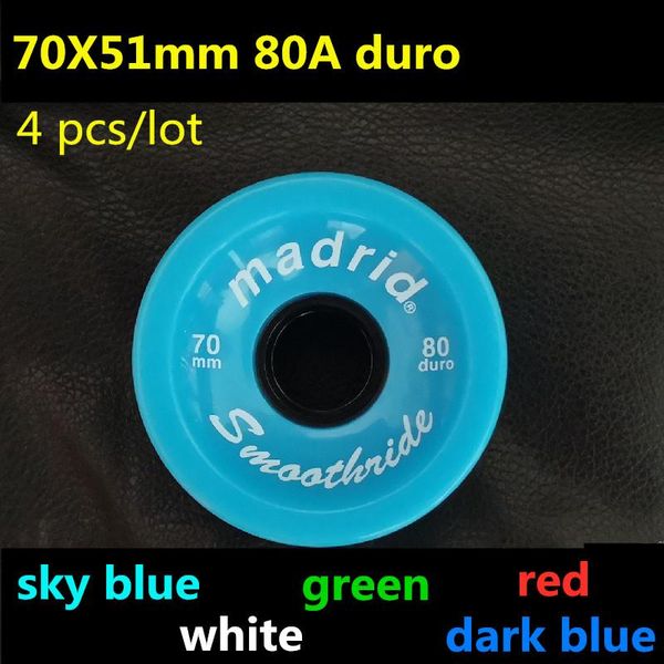4pcs 70mm 51mm 80 duro longboard wheel for skateboard tire 80a durable elastic pu ruedas road street skate board rodas skateboarding
4pcs 70mm 51mm 80 duro longboard wheel for skateboard tire 80a durable elastic pu ruedas road street skate board rodas skateboarding