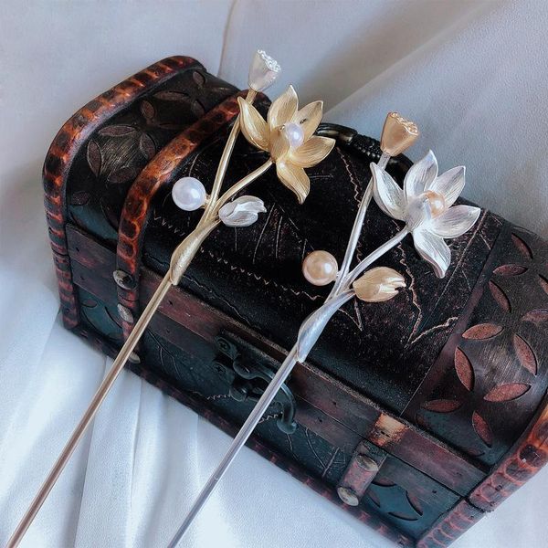 hair clips & barrettes 1pc vintage lotus flower long hairpin stick metal pins accessories women banquet jewelry for party decoration, Golden;silver
hair clips & barrettes 1pc vintage lotus flower long hairpin stick metal pins accessories women banquet jewelry for party decoration, Golden;silver