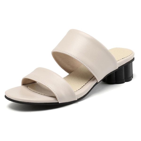 slippers summer women pu strange med heel comfortable shoes casual color black white beige big yards 47 48
slippers summer women pu strange med heel comfortable shoes casual color black white beige big yards 47 48