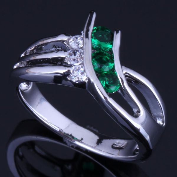 cluster rings good-looking green cubic zirconia white cz silver plated ring v0683, Golden;silver
cluster rings good-looking green cubic zirconia white cz silver plated ring v0683, Golden;silver
