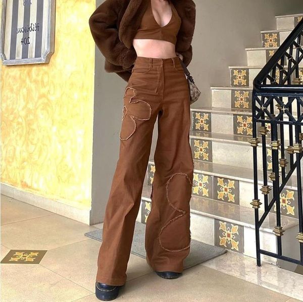 women's jeans women brown vintage baggy floral streetwear pockets wide leg cargo straight pants y2k high waist denim trousers, Blue
women's jeans women brown vintage baggy floral streetwear pockets wide leg cargo straight pants y2k high waist denim trousers, Blue