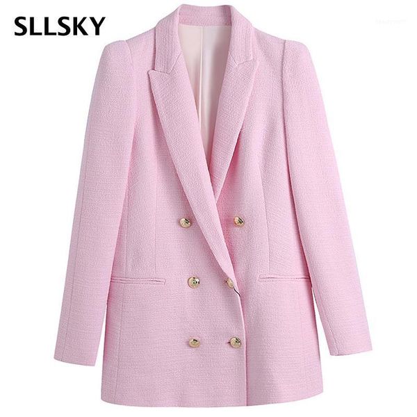 women's suits & blazers sllsky autumn fashion women pink tweed jacket chic button office suit coat lady elegant double breasted outwear, White;black
women's suits & blazers sllsky autumn fashion women pink tweed jacket chic button office suit coat lady elegant double breasted outwear, White;black