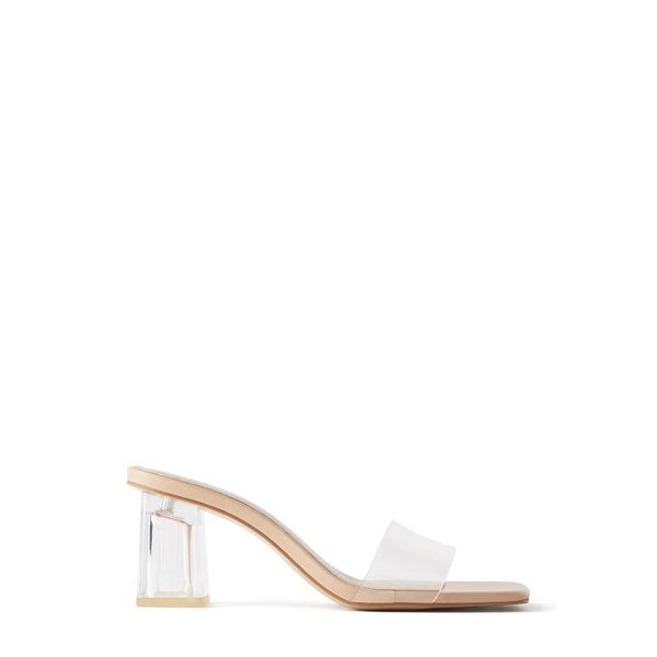 women's shoes natural color plastic heel muller high transparent sandals slippers, Black
women's shoes natural color plastic heel muller high transparent sandals slippers, Black