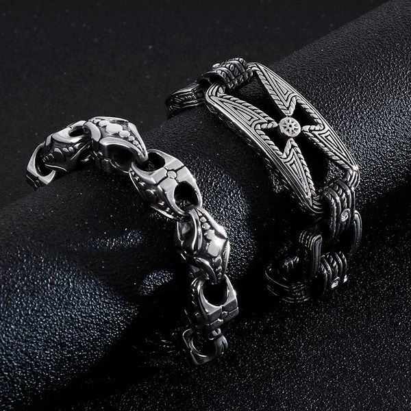 hiphop biker cross bracelet men punk vintage black stainless steel link charm male viking bracelets bangle jewelry gift pulsera link, chain
hiphop biker cross bracelet men punk vintage black stainless steel link charm male viking bracelets bangle jewelry gift pulsera link, chain