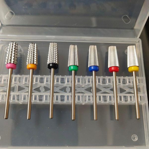 nail art equipment 5 in 1 tapered safety carbide drill bits with cut drills milling cutter for manicure remove gel nails accessories, Silver
nail art equipment 5 in 1 tapered safety carbide drill bits with cut drills milling cutter for manicure remove gel nails accessories, Silver