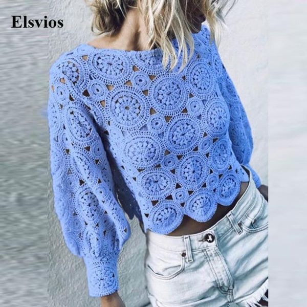 women's blouses & shirts hollow out crochet embroidery blouse solid women fashion lantern long sleeve shirt elegant o neck office ladie, White
women's blouses & shirts hollow out crochet embroidery blouse solid women fashion lantern long sleeve shirt elegant o neck office ladie, White