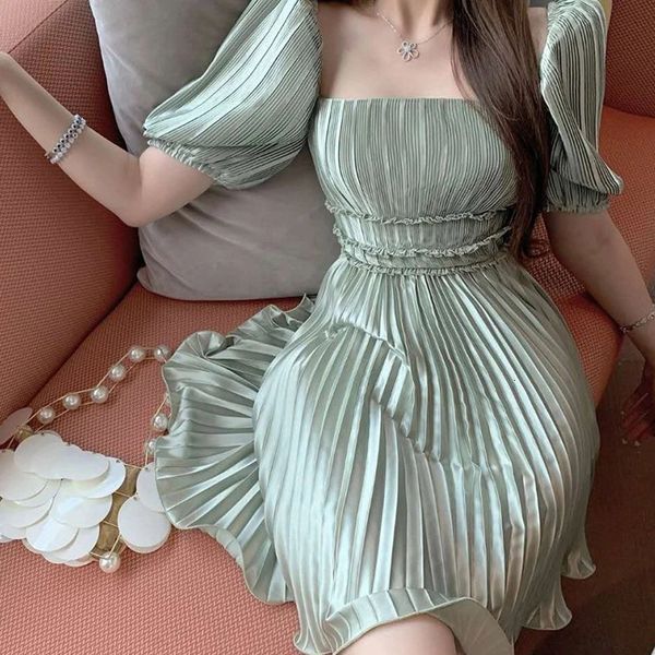 runway dresses european and american summer dress retro style square neck bow halter pleated x70d, Black
runway dresses european and american summer dress retro style square neck bow halter pleated x70d, Black