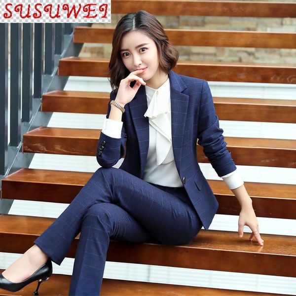 business wear plaid suit pants 2-piece female fashion office jacket temperament el overalls women's two piece, White
business wear plaid suit pants 2-piece female fashion office jacket temperament el overalls women's two piece, White