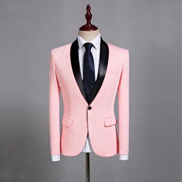 men's suits & blazers korean suit jacket terno masculino slim pink green fruit collar single wedding dress business formal clothing, White;black
men's suits & blazers korean suit jacket terno masculino slim pink green fruit collar single wedding dress business formal clothing, White;black