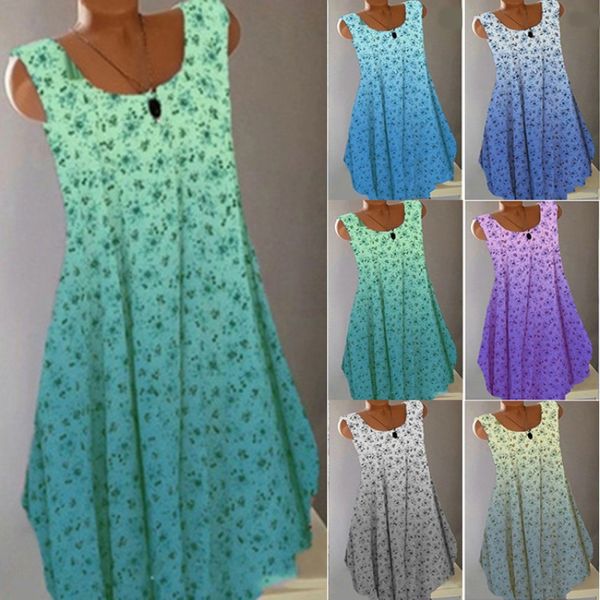 2021 summer trend new women's fashion round neck floral gradient sleeveless vest dress, Black;gray
2021 summer trend new women's fashion round neck floral gradient sleeveless vest dress, Black;gray