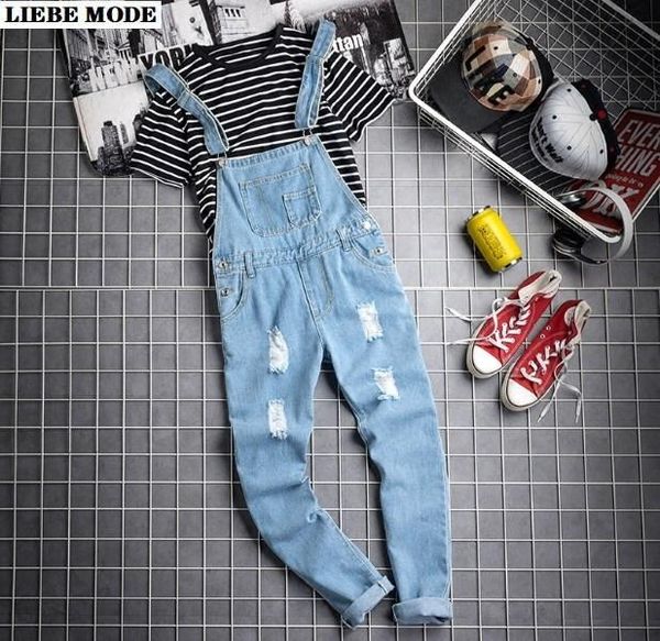 male casual blue one piece sleeveless denim jumpsuit men ripped jeans overalls pocket cowboy hip hop suspender pants plus size men's
male casual blue one piece sleeveless denim jumpsuit men ripped jeans overalls pocket cowboy hip hop suspender pants plus size men's