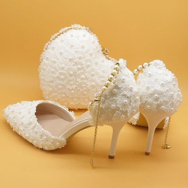 white lace flower women wedding shoes ankle strap sandals ladies pointed toe party dress and bag bride high thin heel, Black
white lace flower women wedding shoes ankle strap sandals ladies pointed toe party dress and bag bride high thin heel, Black