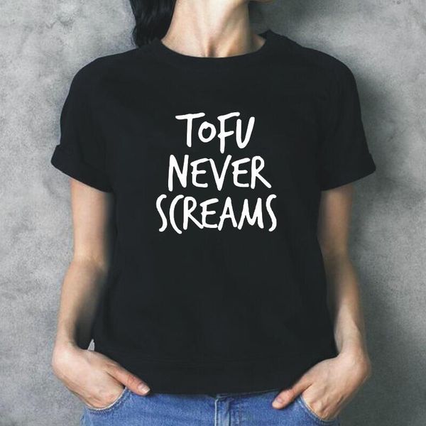 women's t-shirt funny tofu never screams letter printed women tshirt harajuku shirt tee femme vegetarianism casual, White
women's t-shirt funny tofu never screams letter printed women tshirt harajuku shirt tee femme vegetarianism casual, White