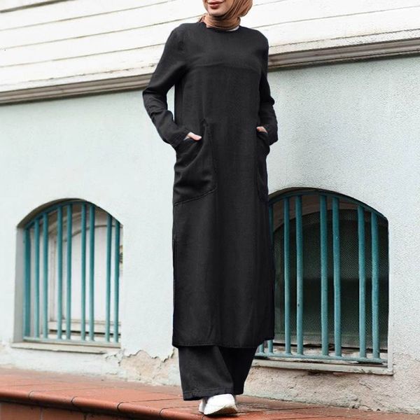 other fashion accessories islamic suits women muslim 2021 solid crew neck plain blouse wide legs casual outwear holiday long sets, Silver
other fashion accessories islamic suits women muslim 2021 solid crew neck plain blouse wide legs casual outwear holiday long sets, Silver