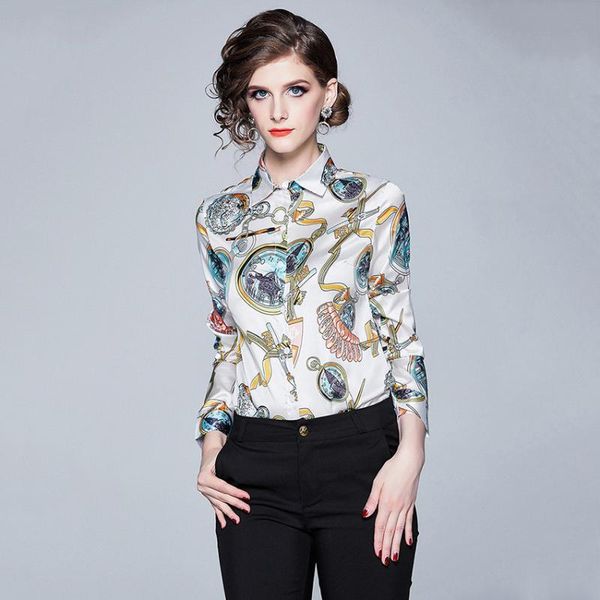 women's blouses & shirts designer runway fall autumn shirt womens and luxury print vintage blouse ladies office blusa1 x3is, White
women's blouses & shirts designer runway fall autumn shirt womens and luxury print vintage blouse ladies office blusa1 x3is, White