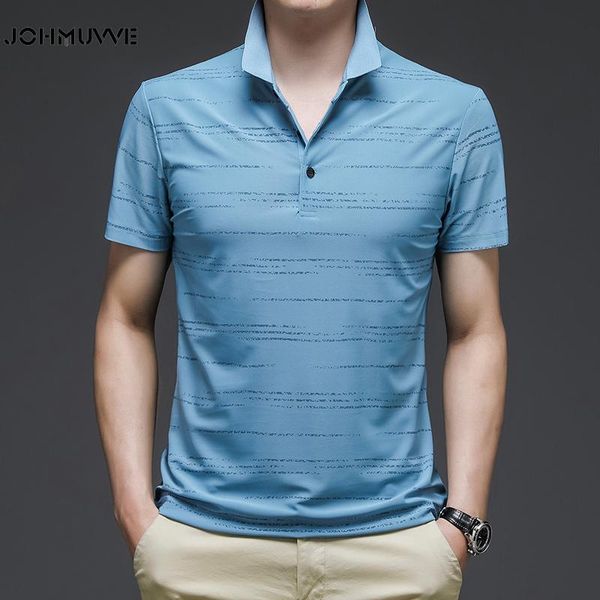 men's polos johmuvve 2021 arrival shirt striped short sleeve summer cool streetwear fashion male men clothes, White;black
men's polos johmuvve 2021 arrival shirt striped short sleeve summer cool streetwear fashion male men clothes, White;black