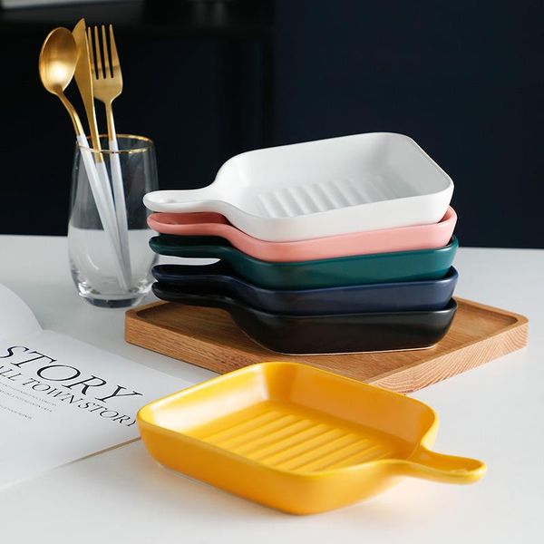 dishes & plates ceramic baking tray western oven high temperature shaped rectangular single handle colorful breakfast
dishes & plates ceramic baking tray western oven high temperature shaped rectangular single handle colorful breakfast