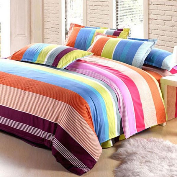 bedding sets fashion warm colorful stripes bed cover soft duvet quilt sheet pillowcase home decor
bedding sets fashion warm colorful stripes bed cover soft duvet quilt sheet pillowcase home decor