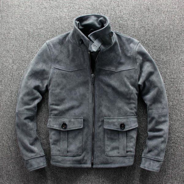 gray 2021 men's cow suede jacket turn down collar casual genuine leather coat men autumn real clothing for male & faux, Black
gray 2021 men's cow suede jacket turn down collar casual genuine leather coat men autumn real clothing for male & faux, Black