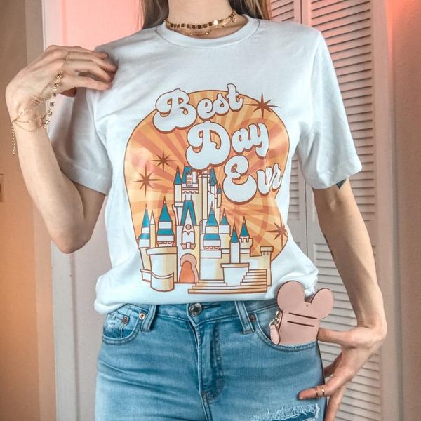 women's t-shirt day ever tee funny cartoon castle stars printing female o-neck comfort amusement park girl casual shirt, White
women's t-shirt day ever tee funny cartoon castle stars printing female o-neck comfort amusement park girl casual shirt, White
