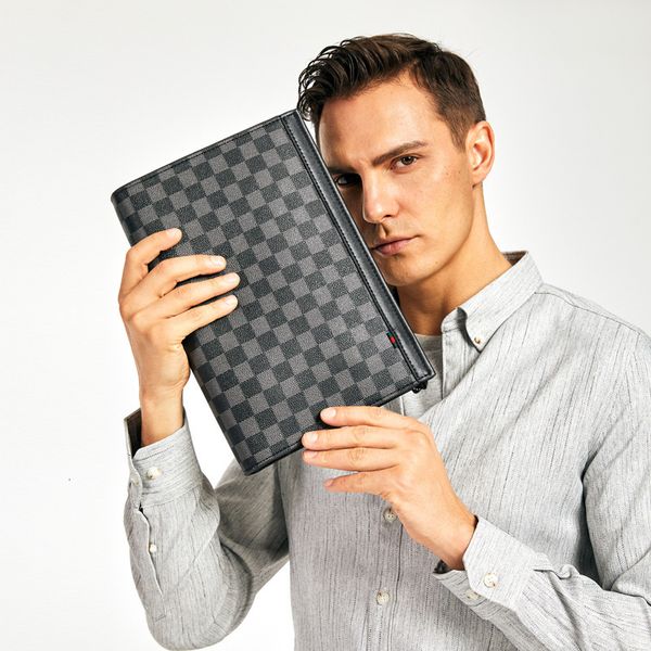 bag handbag men's business lattice envelope mobile phone tide brand leisure large capacity, Black;red
bag handbag men's business lattice envelope mobile phone tide brand leisure large capacity, Black;red