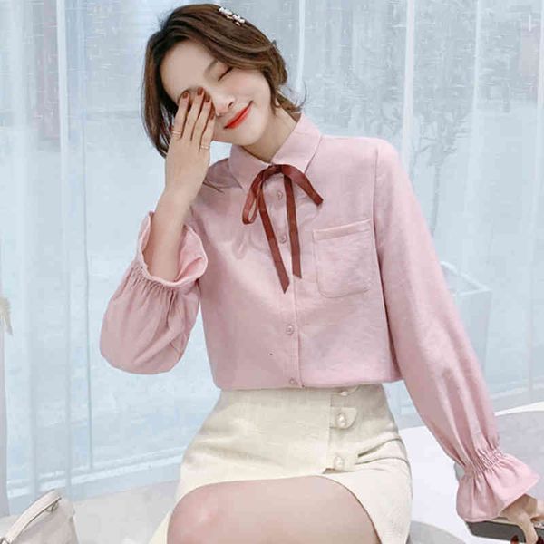 sweaters korean chiffon blouse women's vintage lace-up ladies long sleeve casual blouses female work office shirts loose top, White;black
sweaters korean chiffon blouse women's vintage lace-up ladies long sleeve casual blouses female work office shirts loose top, White;black