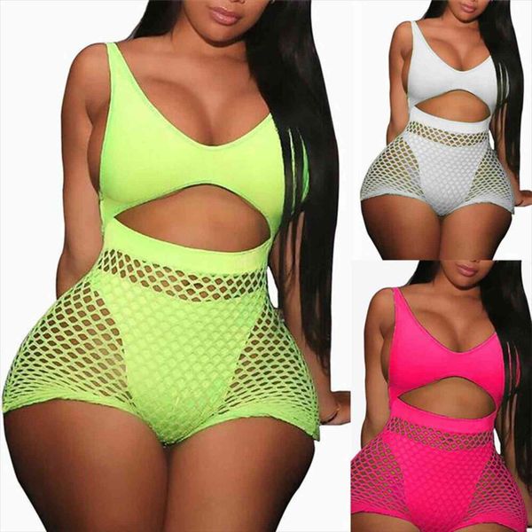 sleeveless v neck fishnet women rompers hollow out playsuit hole trousers bodycon clubwear backless party pants, Black;white
sleeveless v neck fishnet women rompers hollow out playsuit hole trousers bodycon clubwear backless party pants, Black;white