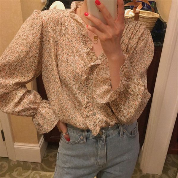 dress prairie chic chiffon gentle all match women retro shirts floral vintage sweet high waist streetwear blouses, White
dress prairie chic chiffon gentle all match women retro shirts floral vintage sweet high waist streetwear blouses, White