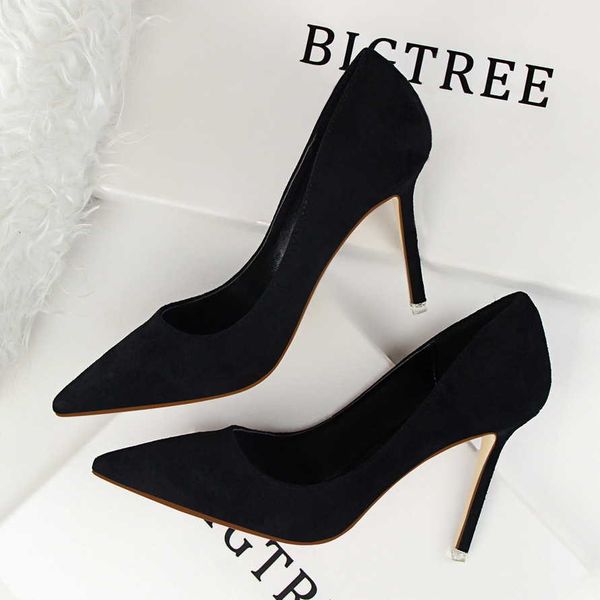 9cm pumps fashion simple stiletto with high-heeled shallow mouth pointed suede slimming professional ol women's shoes y0611, Black
9cm pumps fashion simple stiletto with high-heeled shallow mouth pointed suede slimming professional ol women's shoes y0611, Black