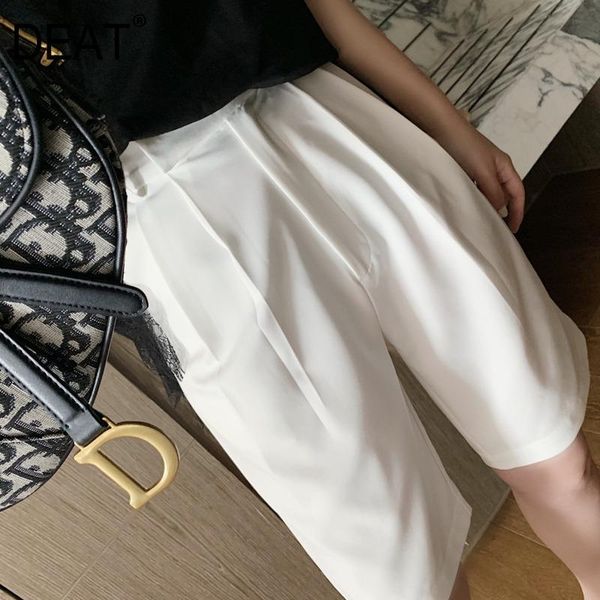 women's pants & capris deat 2021 summer fashion casual straight solid loose white black high waist suit wide leg knee length women sb33, Black;white
women's pants & capris deat 2021 summer fashion casual straight solid loose white black high waist suit wide leg knee length women sb33, Black;white