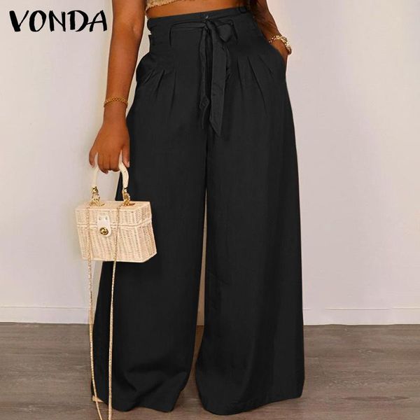 women's pants & capris summer 2021 vonda women solid long trousers ladies high waist zipper wide leg palazzo pleated pantalon oversized, Black;white
women's pants & capris summer 2021 vonda women solid long trousers ladies high waist zipper wide leg palazzo pleated pantalon oversized, Black;white