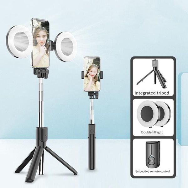 wireless bluetooth selfie stick foldable mini tripod with pography ring light and remote control for mobile phone monopods
wireless bluetooth selfie stick foldable mini tripod with pography ring light and remote control for mobile phone monopods