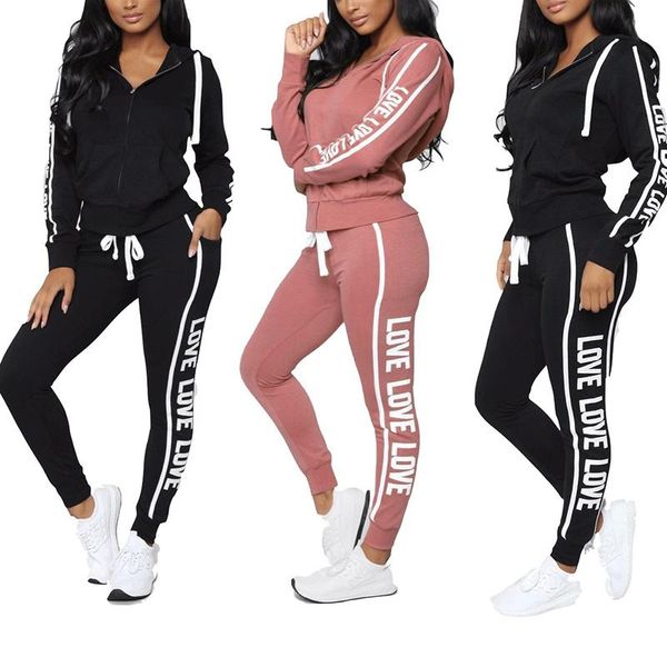 solid leisure sports and suits. 2 piece set women winter lounge wear tracksuit gym clothing, White;black
solid leisure sports and suits. 2 piece set women winter lounge wear tracksuit gym clothing, White;black