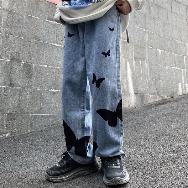 women's jeans butterfly jean pants female hip hop punk boyfriend summer high waist cool harajuku stright trousers, Blue
women's jeans butterfly jean pants female hip hop punk boyfriend summer high waist cool harajuku stright trousers, Blue