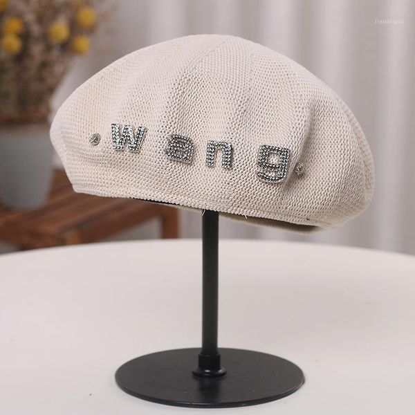 berets autumn winter knitted beret hat for women diamonds beanie skull cap letter female casual painter korean, Blue;gray
berets autumn winter knitted beret hat for women diamonds beanie skull cap letter female casual painter korean, Blue;gray