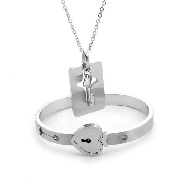 high-quality goods fashion love titanium steel bracelet set key tanabata valentine's day no original box, Black
high-quality goods fashion love titanium steel bracelet set key tanabata valentine's day no original box, Black