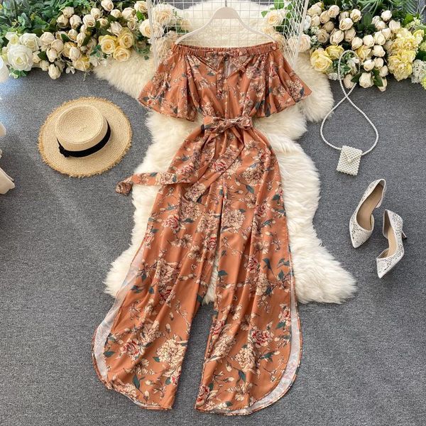 vintage floral print womens rompers off shoulder summer full length high waist bandage playsuit beach holiday split romper, Black;white
vintage floral print womens rompers off shoulder summer full length high waist bandage playsuit beach holiday split romper, Black;white