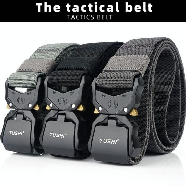 waist support men's belt tactical for outdoor hunting multi function alloy buckle male waistband leisure quick release nylon elastic, Black;gray
waist support men's belt tactical for outdoor hunting multi function alloy buckle male waistband leisure quick release nylon elastic, Black;gray