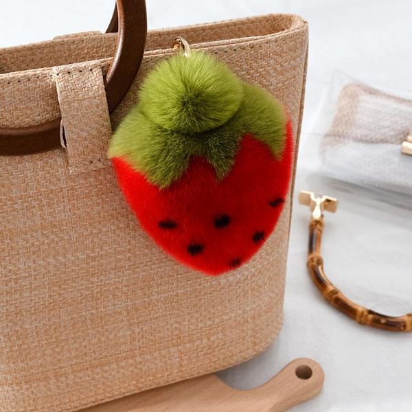 keychains cute female strawberry key ring rex fur handmade fashion car chain bag accessories, Silver
keychains cute female strawberry key ring rex fur handmade fashion car chain bag accessories, Silver