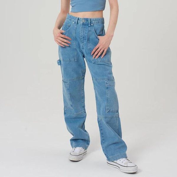 women's jeans y2k pockets patchwork high waist denim pants retro blue cargo women trousers streetwear straight 90s
women's jeans y2k pockets patchwork high waist denim pants retro blue cargo women trousers streetwear straight 90s