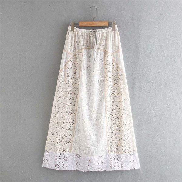 skirts summer sweet lady fashion floral embroidery patchwork cotton skitrs women's elegant high waist hollow out long skirt femme, Black
skirts summer sweet lady fashion floral embroidery patchwork cotton skitrs women's elegant high waist hollow out long skirt femme, Black