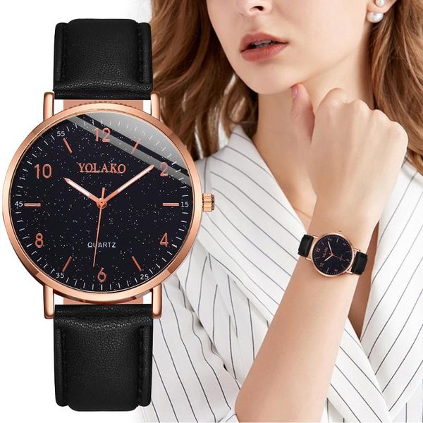wristwatches women starry sky arabic numbers watches luxury yolako leather quartz dress watch gift clock, Slivery;brown
wristwatches women starry sky arabic numbers watches luxury yolako leather quartz dress watch gift clock, Slivery;brown