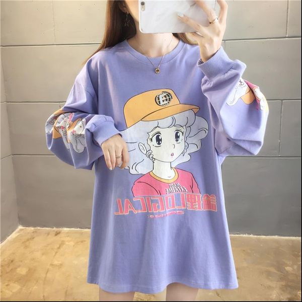 long sleeve harajuku kawaii oversized women t shirts japanese streetwear cartoon cute tee clothing, White
long sleeve harajuku kawaii oversized women t shirts japanese streetwear cartoon cute tee clothing, White