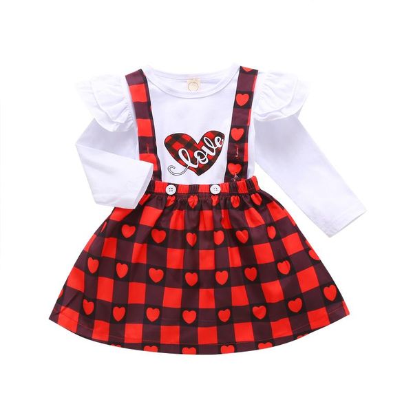 clothing sets 2021 fall autumn 6m-4y toddler kids baby girl 2pcs set heart love letter ruffled long sleeve red plaid suspender skirt, White
clothing sets 2021 fall autumn 6m-4y toddler kids baby girl 2pcs set heart love letter ruffled long sleeve red plaid suspender skirt, White