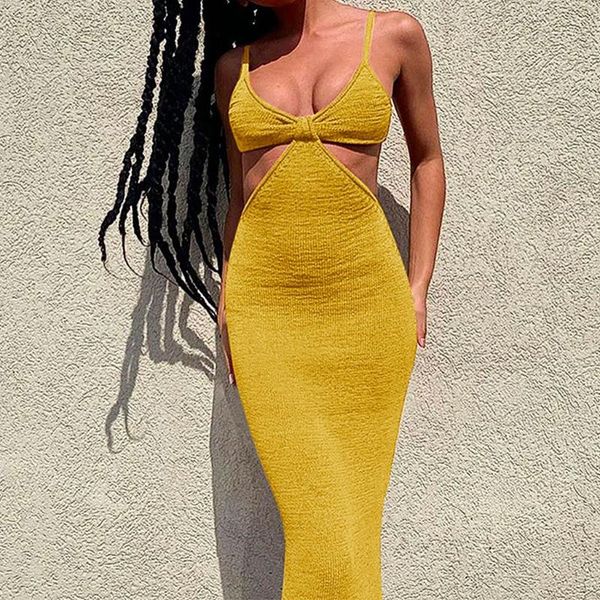 women spaghetti strap knitted bodycon maxi dress v-neck cutout sundres3102, Black;gray
women spaghetti strap knitted bodycon maxi dress v-neck cutout sundres3102, Black;gray