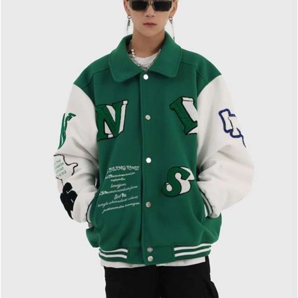wild couple jacket tide ins autumn color matching embroidery baseball uniform jacket 210928, Black;brown
wild couple jacket tide ins autumn color matching embroidery baseball uniform jacket 210928, Black;brown