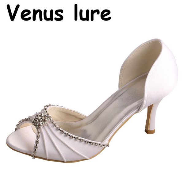 dress shoes customized peep toe d'orsay heels bride white color women satin pumps size 7, Black
dress shoes customized peep toe d'orsay heels bride white color women satin pumps size 7, Black