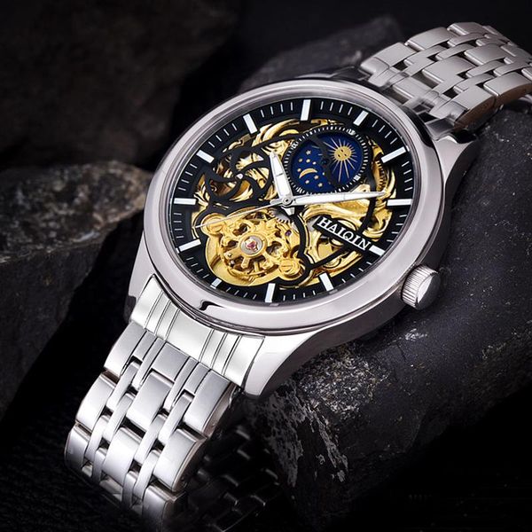 wristwatches haiqin automatic men's watches men watch mechanical hollow for military tourbillon reloj hombre 2021, Slivery;brown
wristwatches haiqin automatic men's watches men watch mechanical hollow for military tourbillon reloj hombre 2021, Slivery;brown