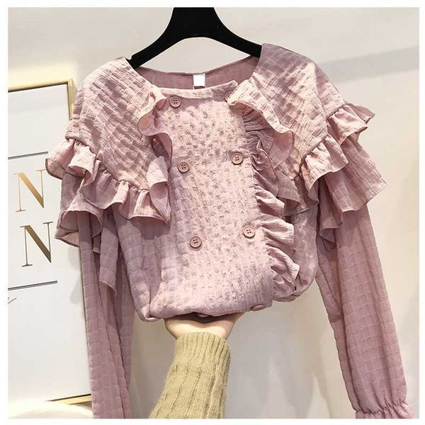 summer women's lady loose ruffle long sleeve casual blouse shirt fashion 210601, White
summer women's lady loose ruffle long sleeve casual blouse shirt fashion 210601, White